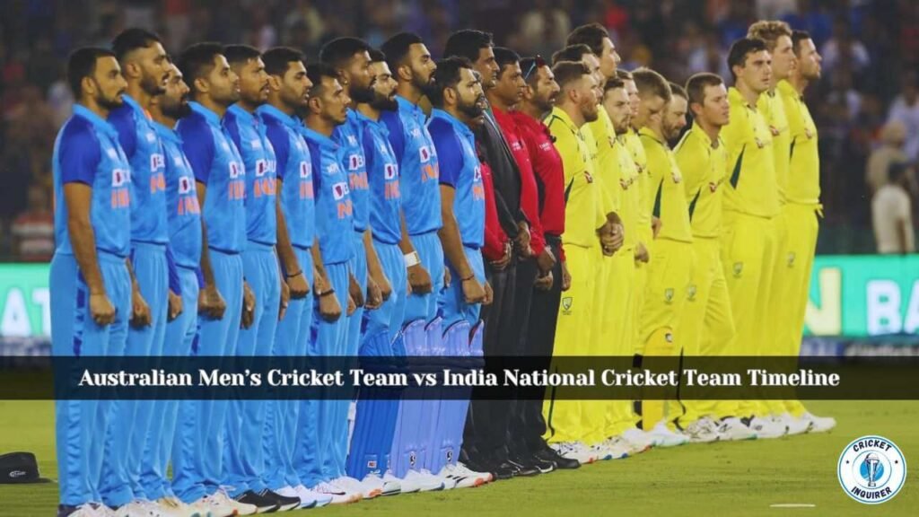 india national cricket team vs australian men’s cricket team timeline